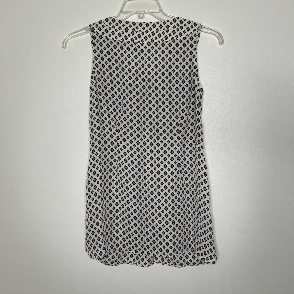 Cabi Black and White Geometric Sleeveless Top Size Small - Picture 2 of 5